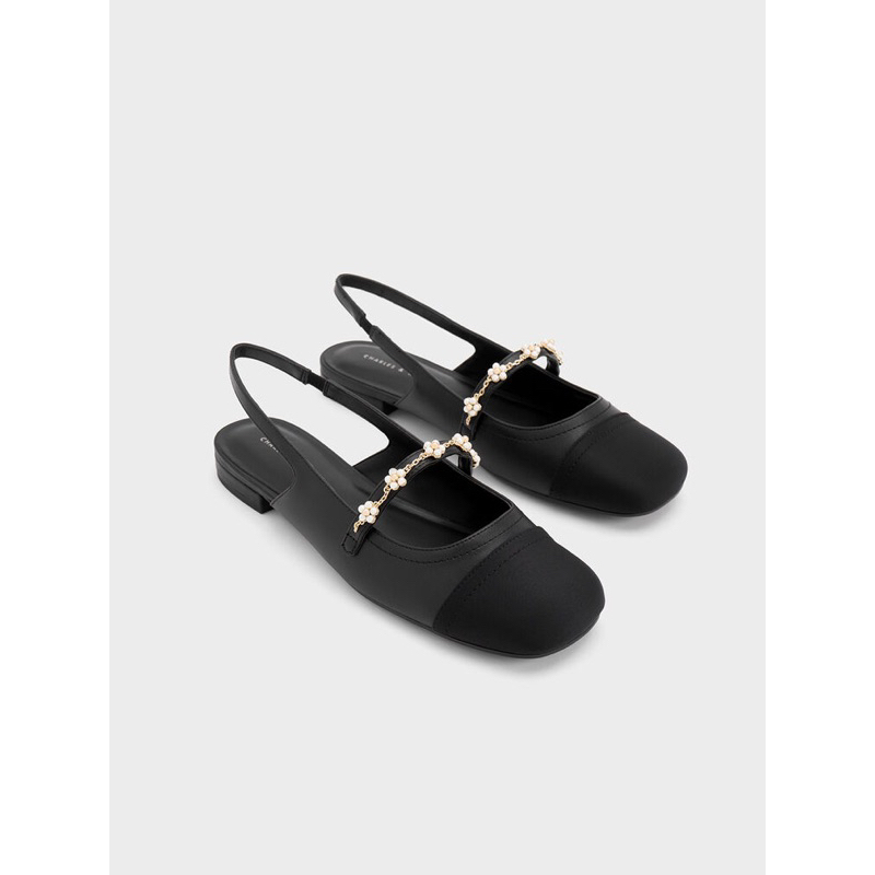 Sandal Cnk hở gót mũi tròn phối dải hoa[ hàng sẵn-lùi 1 sz]H270