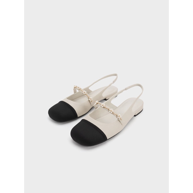 Sandal Cnk hở gót mũi tròn phối dải hoa[ hàng sẵn-lùi 1 sz]H270