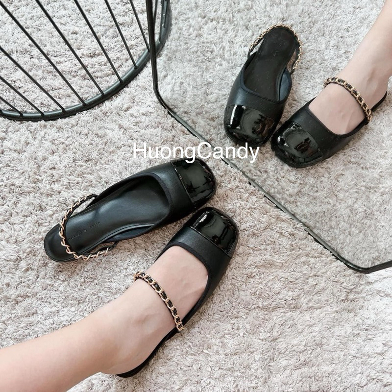 Giày sục búp bê cnk quai ngang xích[FULLBOX-lùi 1sz](sẵn)H269