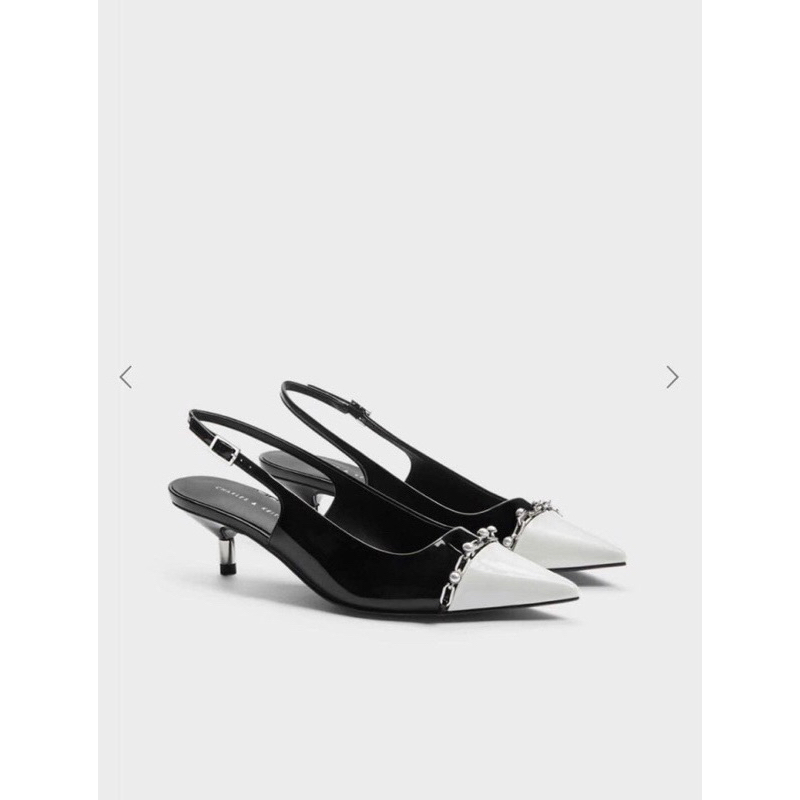 Sandal hở gót Cnk mũi nhọn xích ngọc fullbox( sẵn hàng)H266