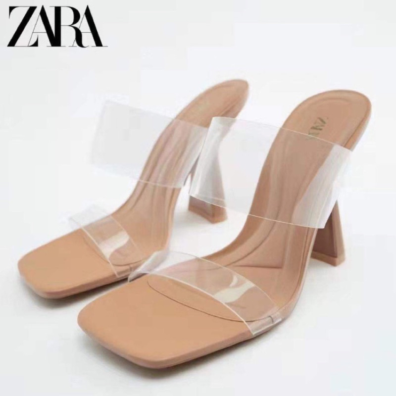 Guốc Zara Quai Trong Gót Loe Fullbox(sẵn)H242