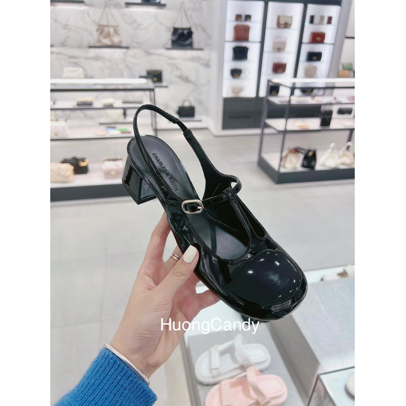 Giày búp bê CNK mũi tròn đế vuông 5p xuất dư FULLBOX(sẵn)H233