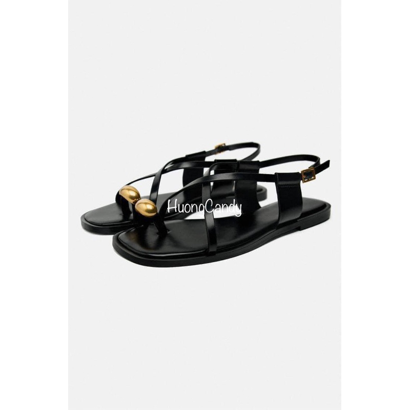 Sandal Xỏ ngón ZR đính kim loại FULLBOX(sẵn-lùi 1 sz)H237