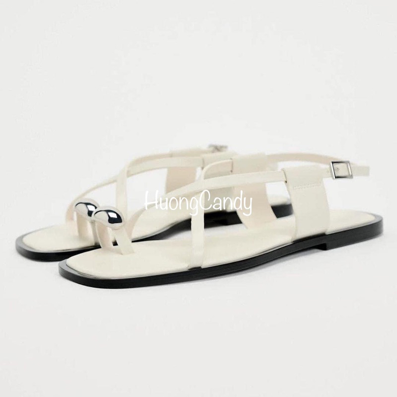 Sandal Xỏ ngón ZR đính kim loại FULLBOX(sẵn-lùi 1 sz)H237