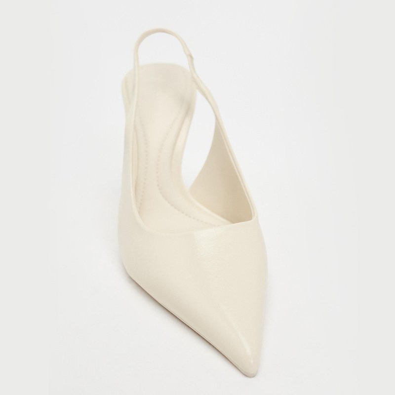 Giày Zr Slingback trơn mũi nhọn ( Hàng sẵn) lùi 1 szH216