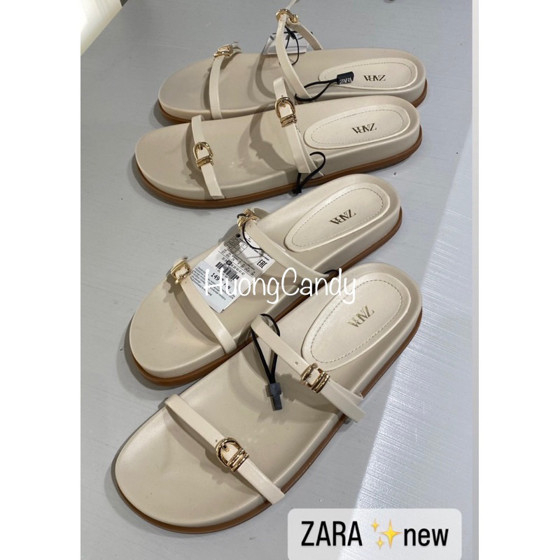 Dép ZR Sandal 2 Quai Mảnh da Trơn (sẵn hàng-chuẩn form)H213