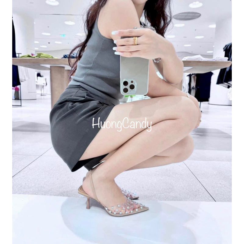 Giày ZR Khoét tam giác đính đá FULLBOX(hàng sẵn)H189