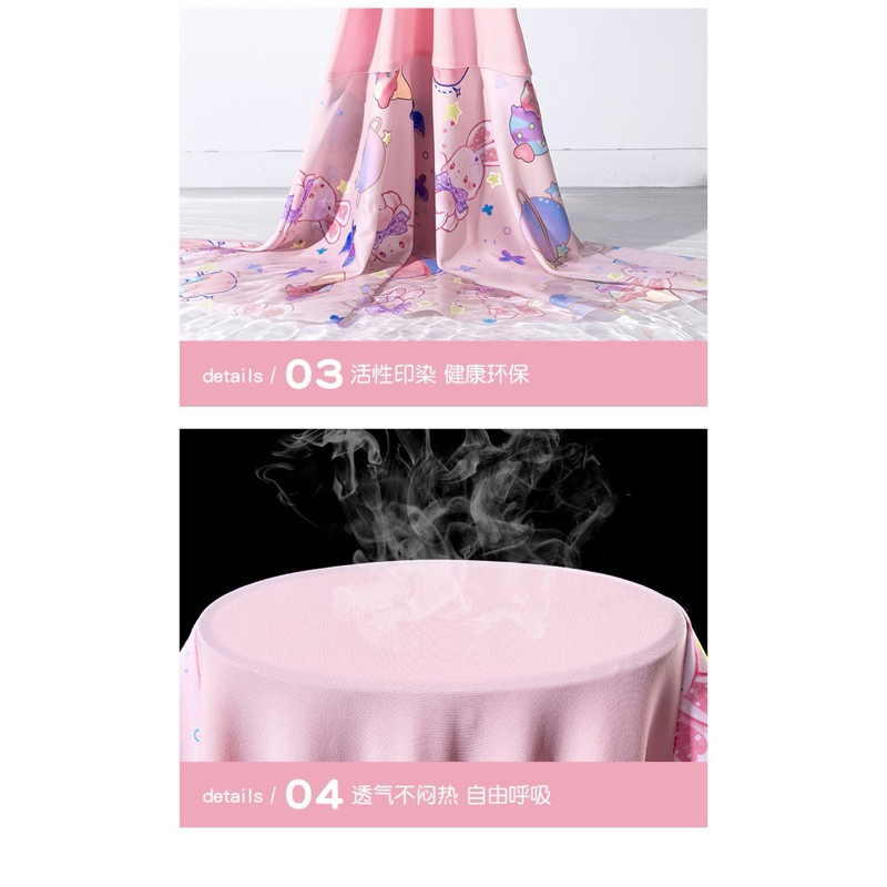 Váy bơi thỏ hồng size đại bé gái (Sẵn)H75