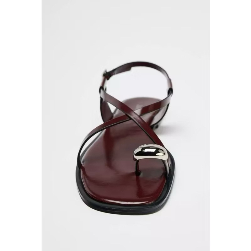 (lùi 1sz-sẵn) Sandal ZR đỏ metal FULLBOXH58