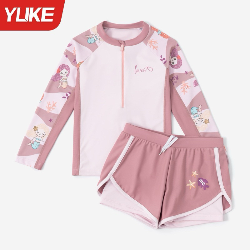 Bộ Bơi YLike dài tay Nàng tiên cá bé gái(Sẵn)H72