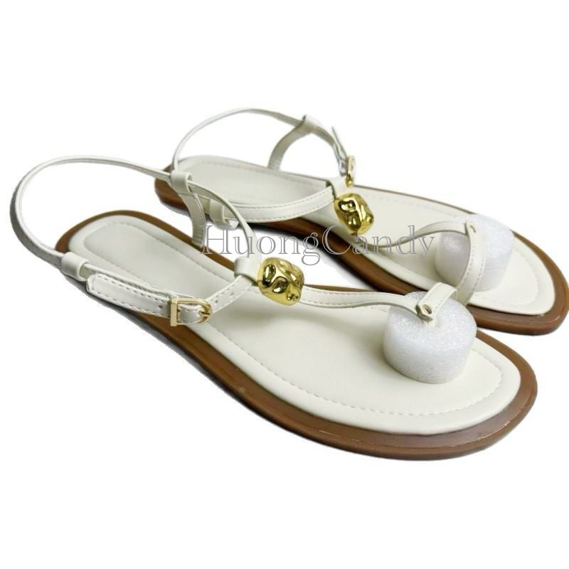(chân mảnh lùi 2sz)Sandal ZR xỏ ngón khuy vàng Fullbox(sẵn)H69