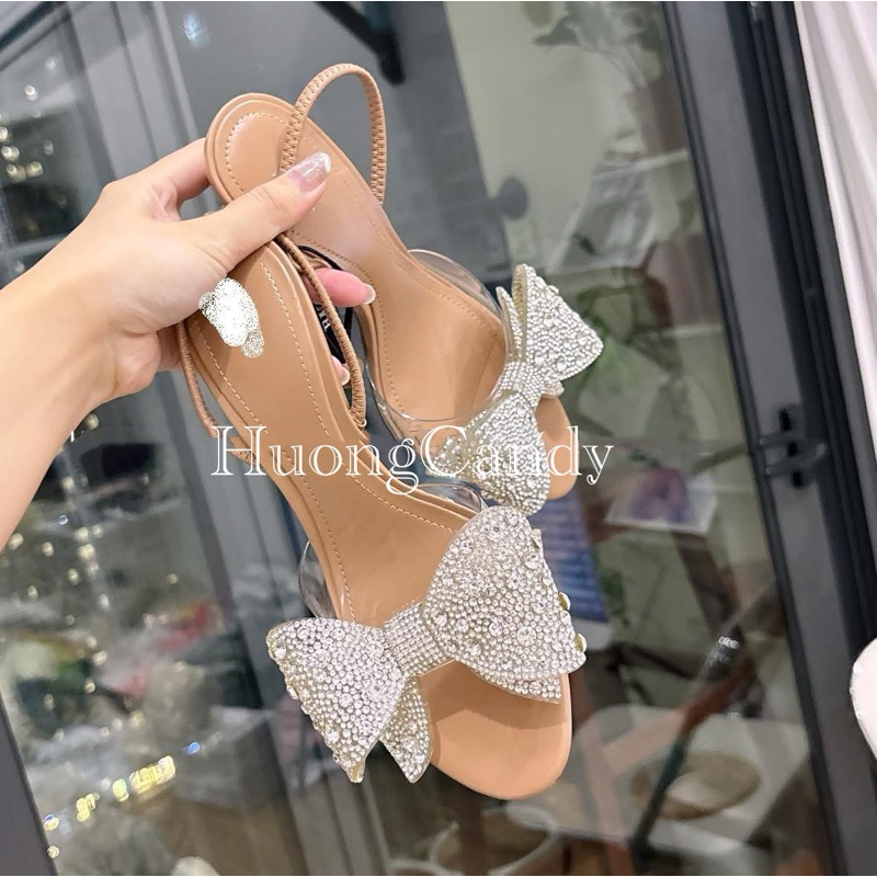 Guốc ZR nơ xoè đá bạc FULLBOX(Sẵn)H62