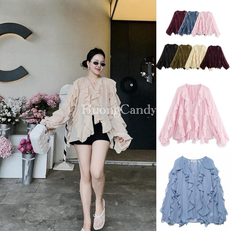 Áo Sơ mi Z bèo nhún(sẵn)H33