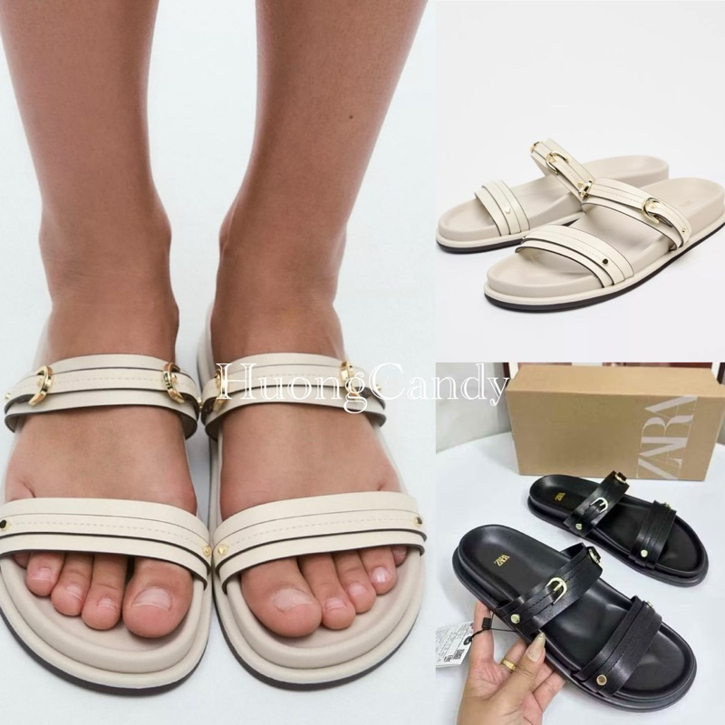 (lùi 2sz-sẵn)Dép bệt nữ Z quai ngang phối khuy H07