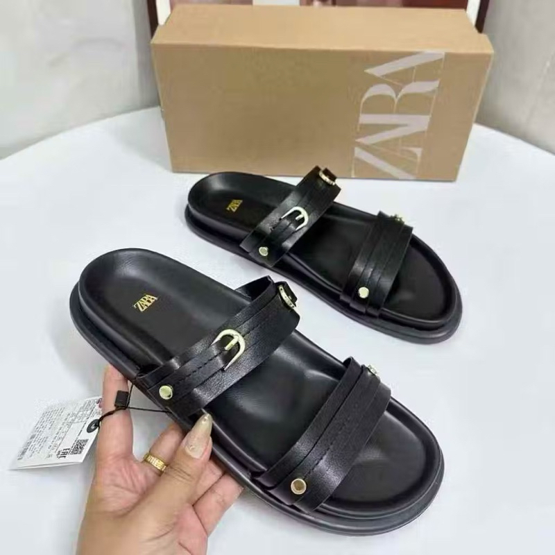 (lùi 2sz-sẵn)Dép bệt nữ Z quai ngang phối khuy H07