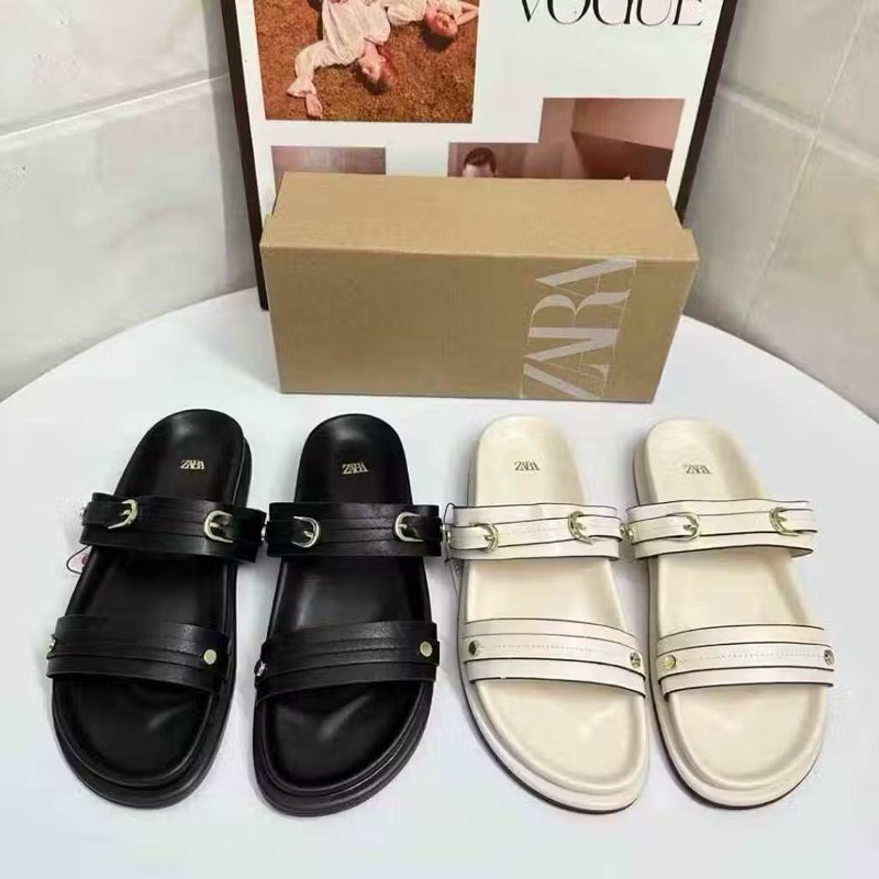 (lùi 2sz-sẵn)Dép bệt nữ Z quai ngang phối khuy H07