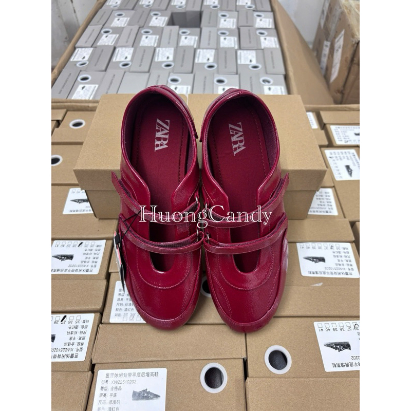 Giày Thể Thao ZR  da Pu hai quai ngang dán FULLBOX(sẵn)H13