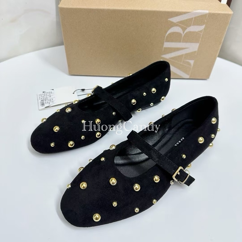 Giày Búp Bê Z Đinh tán vàng tròn FULLBOX(sẵn)H399