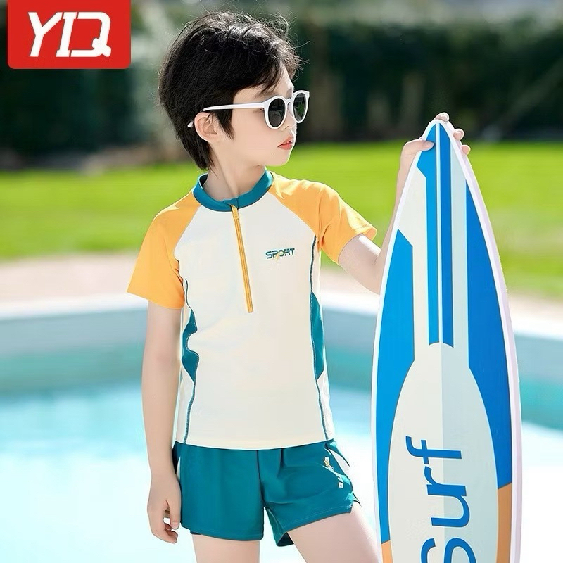 Bộ Bơi Bé Trai lớn tông vàng xanh hàng hãng (sẵn) H417
