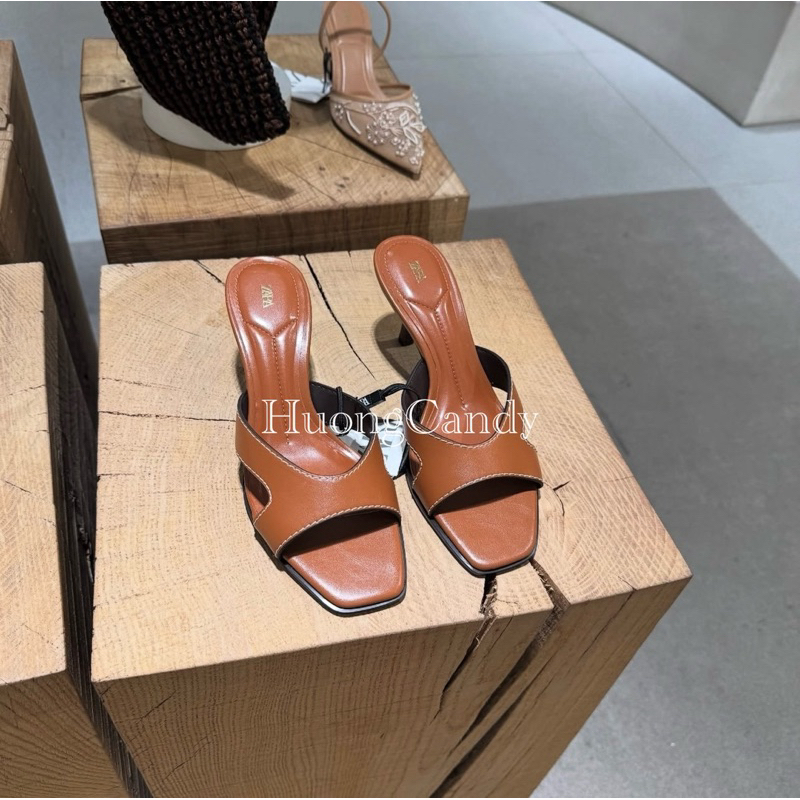 Guốc Z nâu da bò FULLBOX(sẵn)H419