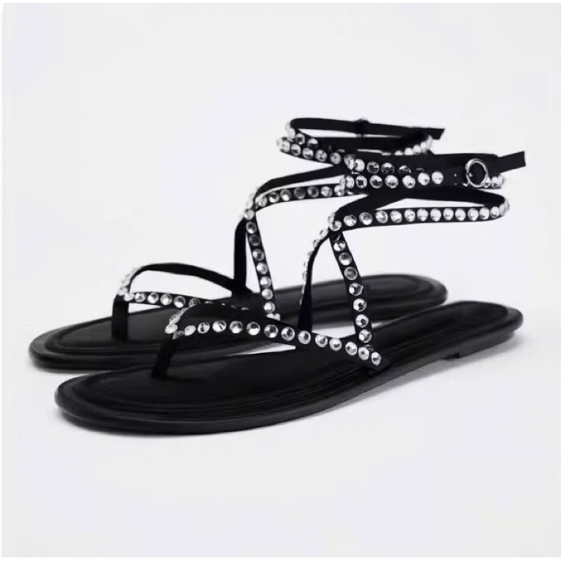 Sandal Z dây đá cuốn nhiều vòng FULLBOX (Sẵn)H411