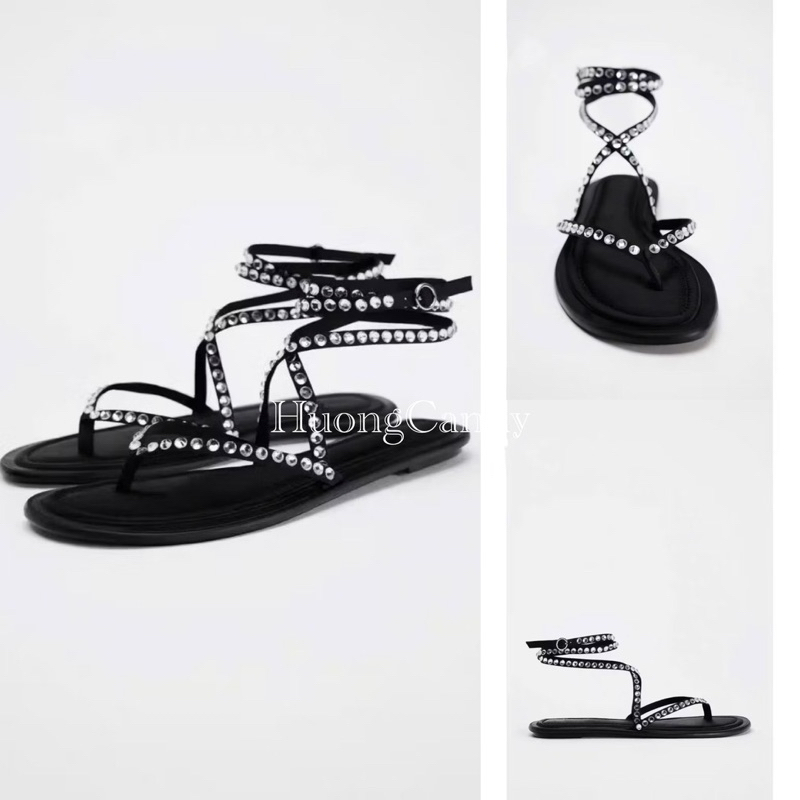 Sandal Z dây đá cuốn nhiều vòng FULLBOX (Sẵn)H411