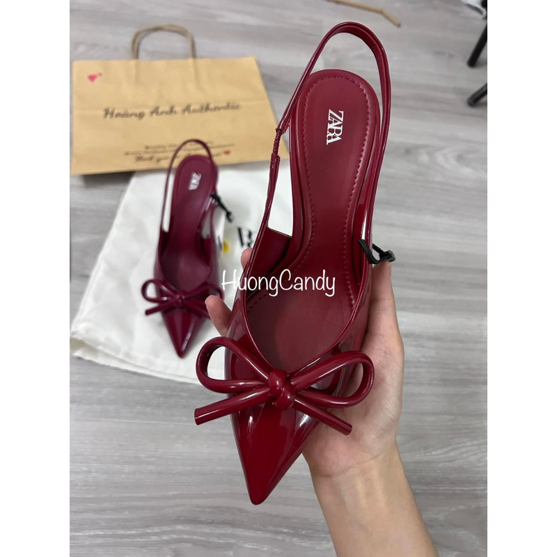 Giày ZR 1 nơ red FULLBOX(hàng sẵn)H181