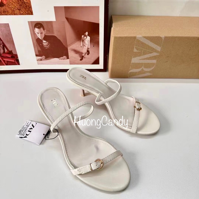 Sandal ZR dây mảnh khoá trắng FULLBOX(lùi 1sz-sẵn hàng)H176