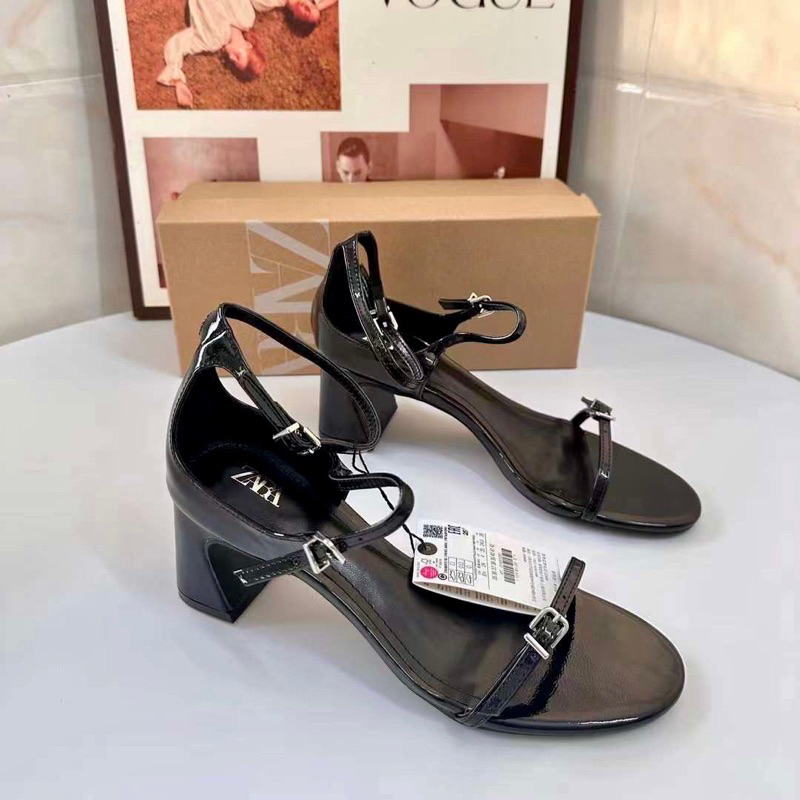 Sandal ZR 3 quai mảnh đen cài FULLBOX(hàng sẵn)H175