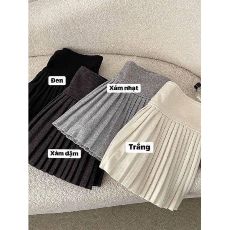Chân váy dập ly dạ nhỏ QCCC chất đẹp dày dặn ( sẵn)H115