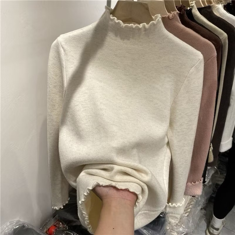 Áo len lót lông cổ viền bèo QCCCH112