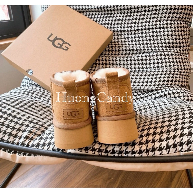 Bốt UGG cổ thấp da lộn QCCC fullbox (nên tăng sz-sẵn hàng)H124