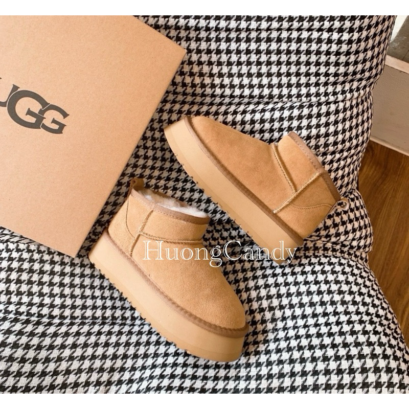 Bốt UGG cổ thấp da lộn QCCC fullbox (nên tăng sz-sẵn hàng)H124