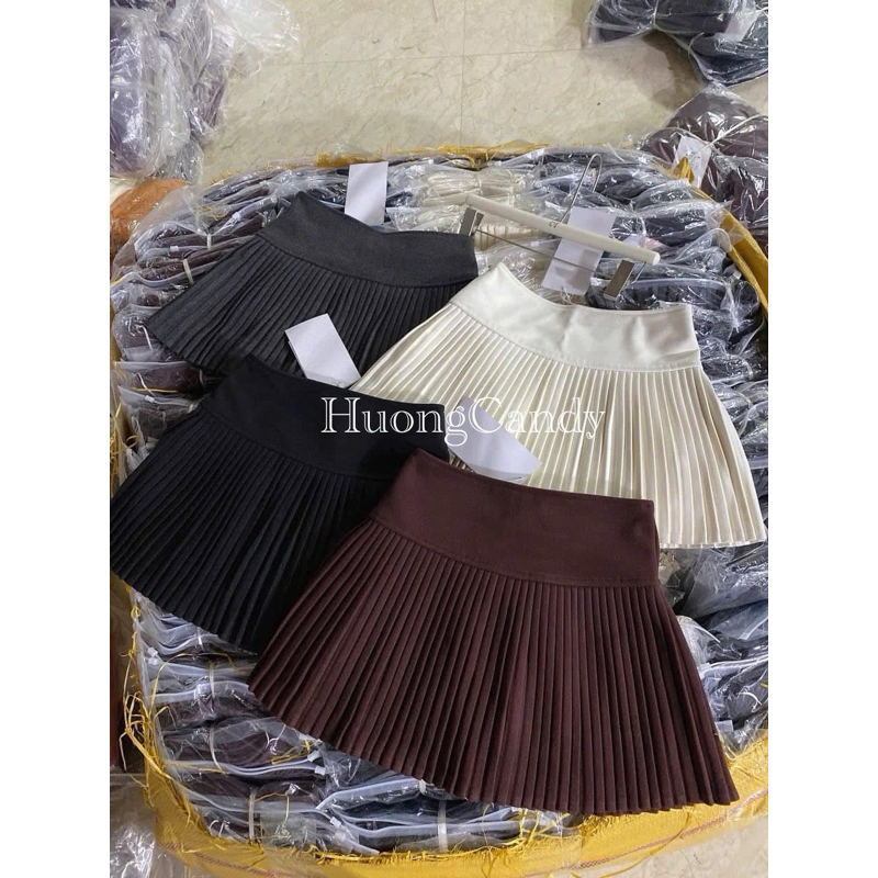 Chân váy dập ly dạ nhỏ QCCC chất đẹp dày dặn ( sẵn)H115