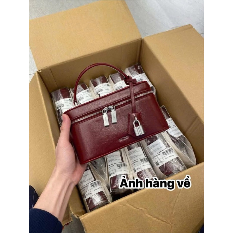 Túi P 20cm đỏ/đen xuất dư[ Sẵn]H100