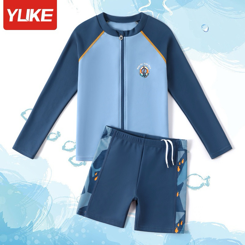 Bộ Bơi YL bé trai size đại Phối Khoá giữa chống nắng QCCCH87
