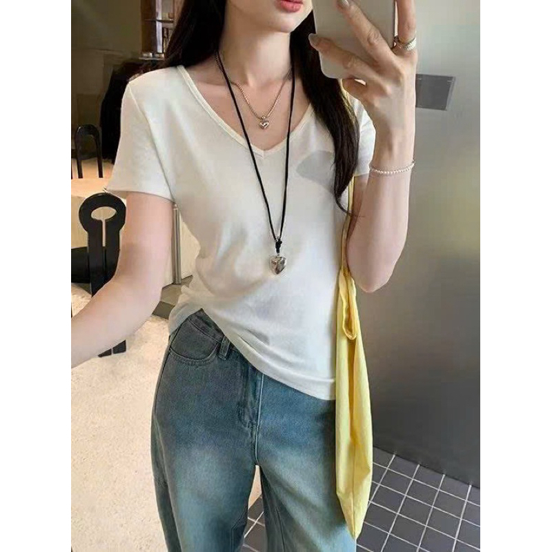 Áo Phông Cổ Tim WGWE Cotton mát #W9000# H555