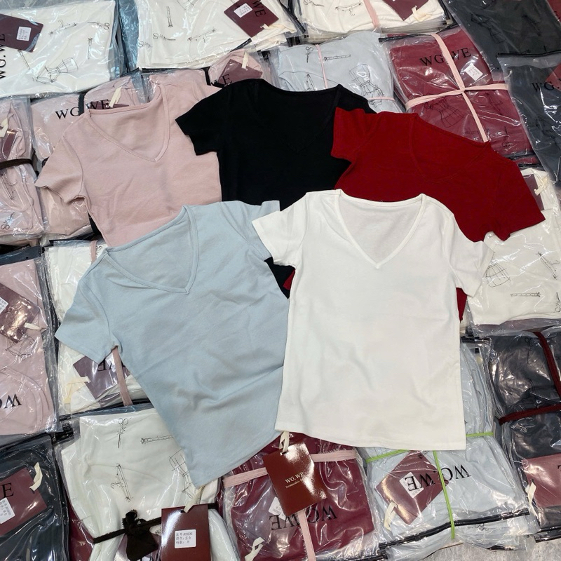Áo Phông Cổ Tim WGWE Cotton mát #W9000# H555
