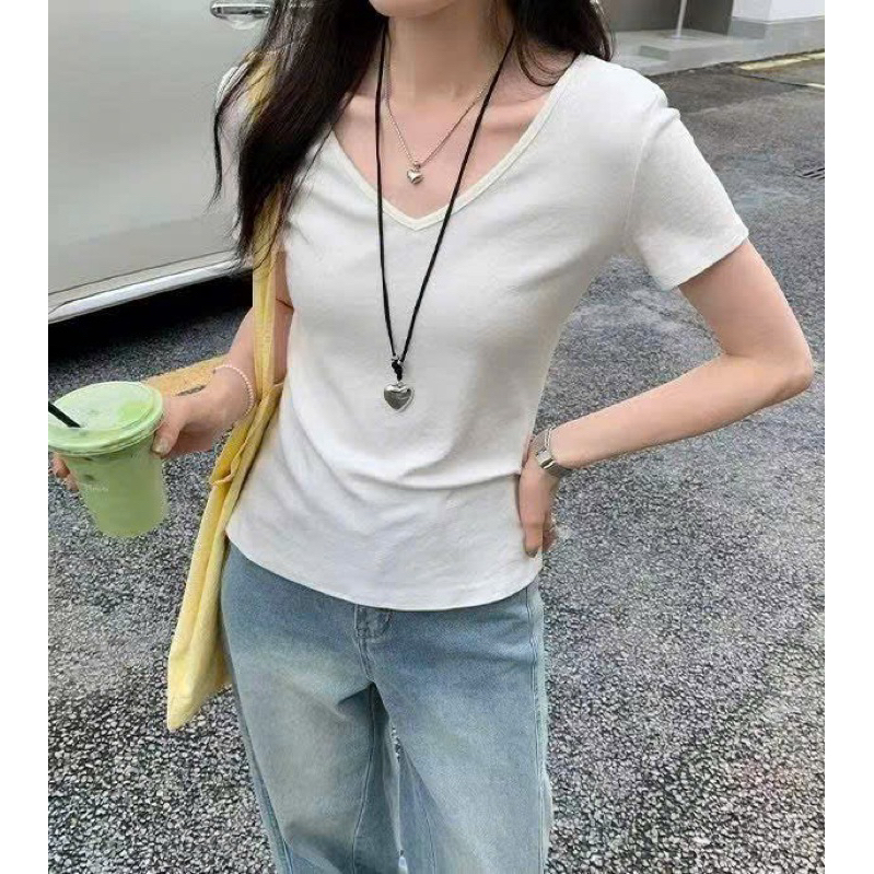 Áo Phông Cổ Tim WGWE Cotton mát #W9000# H555