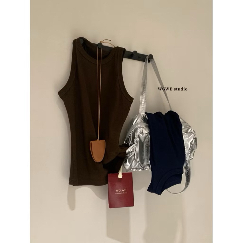 Áo tank top WGWE nữ cổ tròn dáng thể thao #W8505# H552