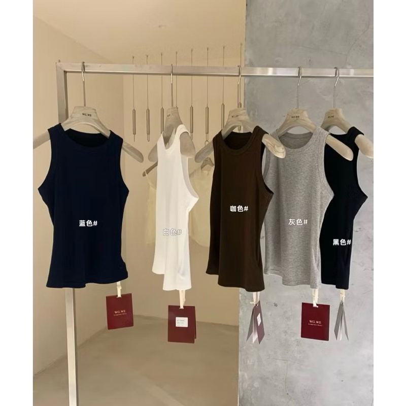 Áo tank top WGWE nữ cổ tròn dáng thể thao #W8505# H552