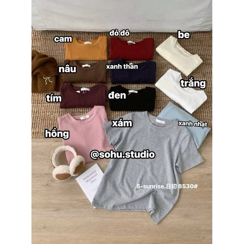 ÁO THUN S.SUNRISE TRƠN CỔ TRÒN Basic COTTON MỊN QCCC 8530# H562 from thoải mái mát mẻ
