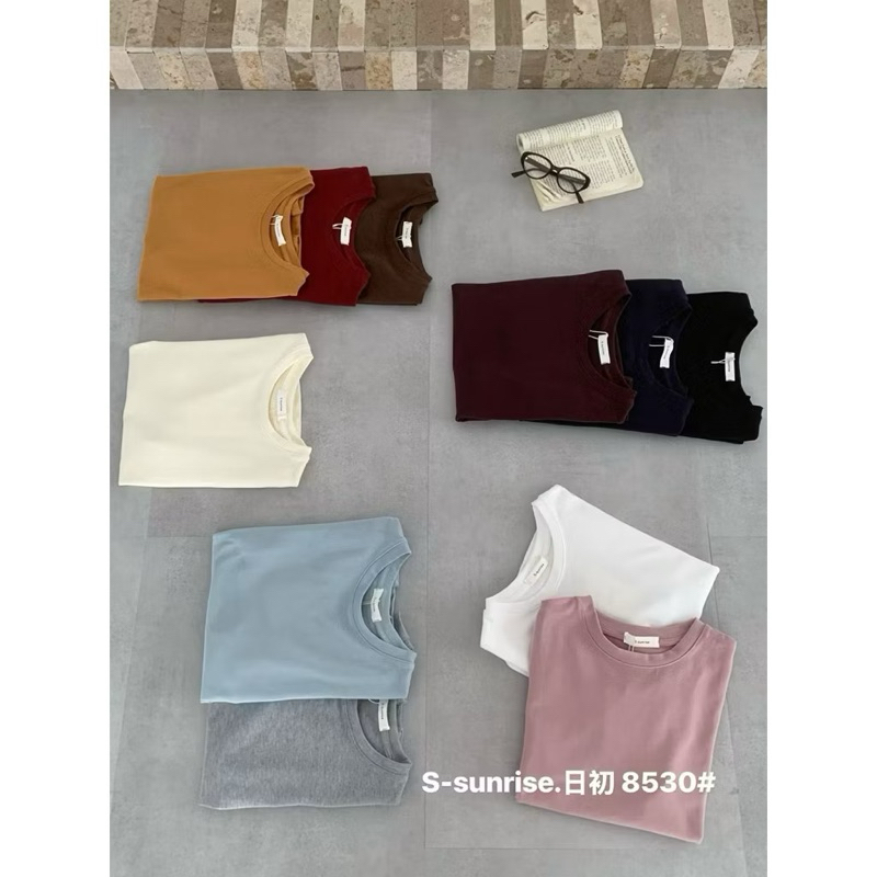 ÁO THUN S.SUNRISE TRƠN CỔ TRÒN Basic COTTON MỊN QCCC 8530# H562 from thoải mái mát mẻ