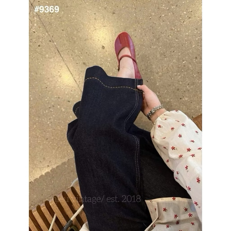 Quần Bò WGWE Xanh Than Chỉ Nổi #W9369#H579
