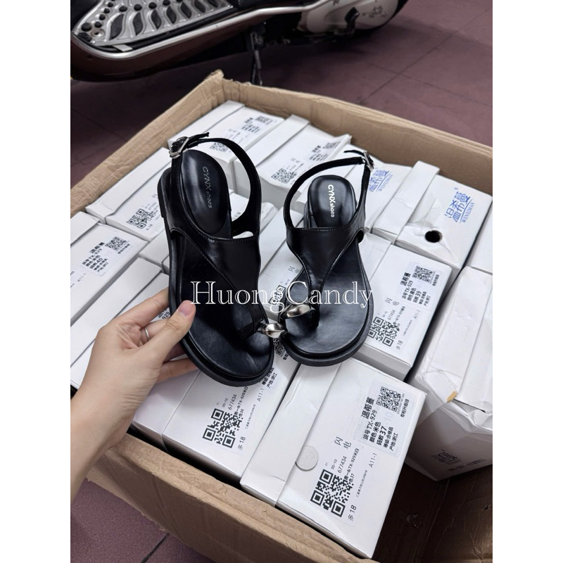 Sandal 4cm xỏ ngón da lộn FULLBOX( chuẩn sz) / TX-929/T2.5A /H584/