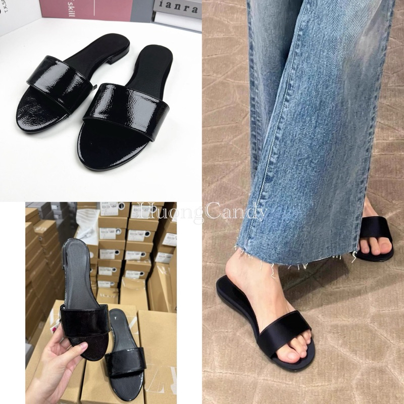 Dép Z Quai đen ngang dáng mợ Fullbox(sẵn)-H460/5802/TG1