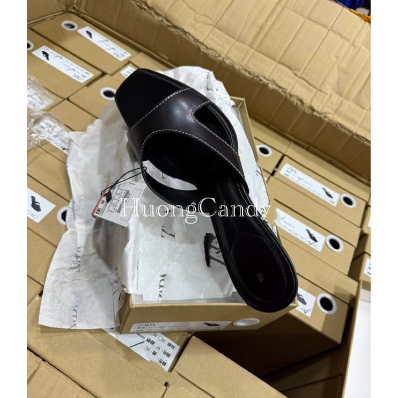Guốc Zet Đen Viền chỉ trắng Fullboxii(sẵn)-H446