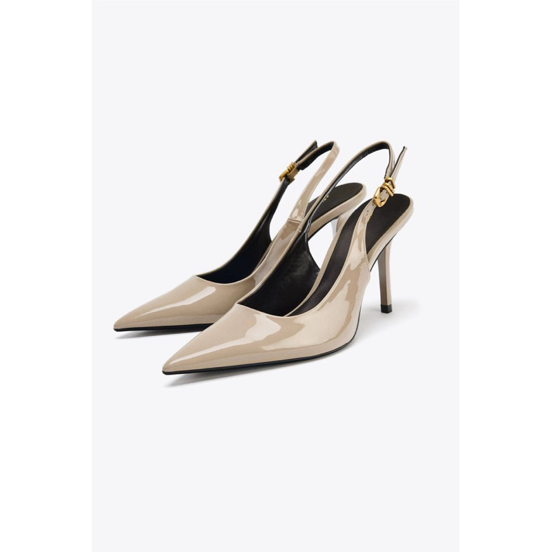 Slingback Giày Zét Khoá cài màu đồng FULLBOX(sẵn)-H461/A1795-25/T2.1A