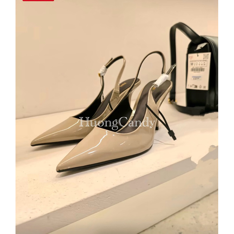 Slingback Giày Zét Khoá cài màu đồng FULLBOX(sẵn)-H461/A1795-25/T2.1A