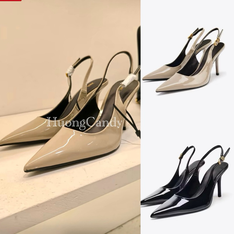 Slingback Giày Zét Khoá cài màu đồng FULLBOX(sẵn)-H461/A1795-25/T2.1A